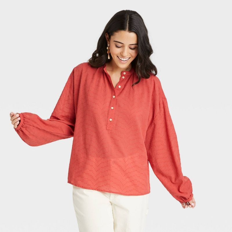 Photo 1 of SIZE: XXL - Woen's Balloon Long Sleeve Poet Blouse - Universal Thread™
