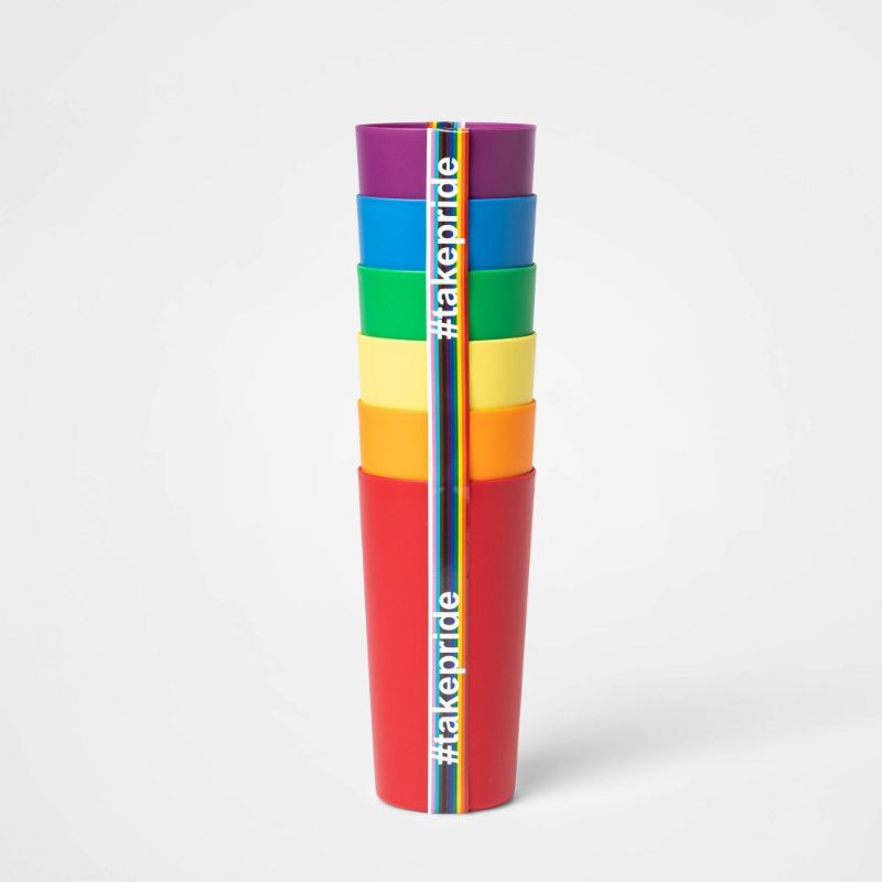 Photo 1 of 6pc Rainbow Cup Set Multicolor - Pride
