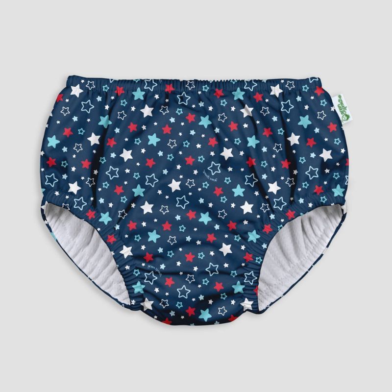 Photo 1 of 18M - Green Sprouts Toddler Star Americana Pull-up Absorbent Reusable Swim Diaper - Navy
