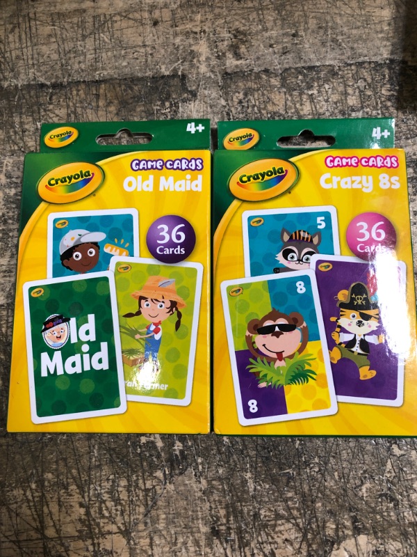 Photo 2 of  2 Pack Old Maid & Crazy 8's Game Cards by Crayola