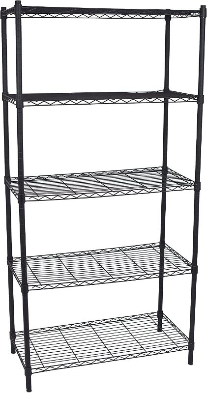 Photo 1 of ***PARTS ONLY*** Internet's Best 5-Tier Wire Shelving - Flat Black - Heavy Duty Shelf - Wide Adjustable Rack Unit - Kitchen Storage
