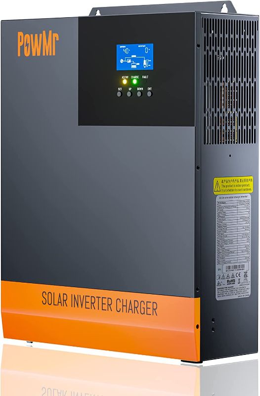 Photo 1 of PowMr 3000W Hybrid Inverter 24VDC to 110VAC, 3KW Off-Grid Solar Inverter with 60A MPPT Charge Controller, for 24V Lead-Acid and Lithium Battery
