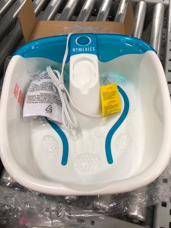 Photo 1 of HoMedics Bubble Mate Foot Spa, Toe Touch Controlled Foot Bath with Invigorating Bubbles and Splash Proof, Raised Massage nodes and Removable Pumice Stone