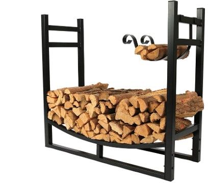 Photo 1 of 1. GO 3 Feet Indoor/Outdoor Heavy Duty Firewood Log Rack with wood Holder, 30 Inch Tall
