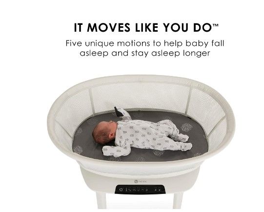 Photo 1 of 4moms MamaRoo Sleep Bassinet, Baby Bedside Bassinet, Supports Baby’s Sleep with Adjustable Features – 5 Motions, 5 Speeds, 4 Soothing Sounds and 2 Heights

