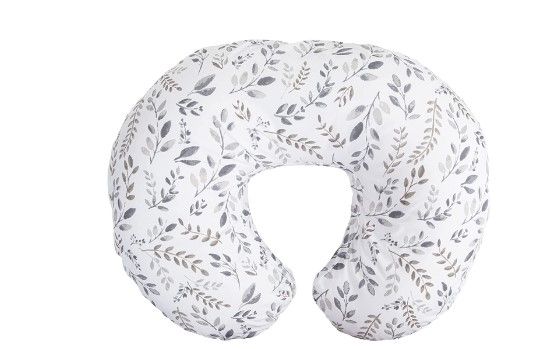 Photo 1 of Boppy Nursing Pillow and Positioner—Original | Gray Taupe Watercolor Leaves | Breastfeeding, Bottle Feeding, Baby Support | with Removable Cotton Blend Cover | Awake-Time Support
