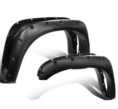 Photo 1 of 02-08 Dodge RAM 1500 / 03-09 2500 / 3500 Pocket Bolt Rivet Style Fender Flares - Smooth Black
