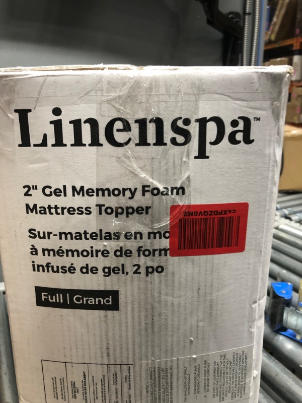 Photo 2 of **FULL**
Linenspa 2 Inch Gel Infused Memory Foam Mattress Topper