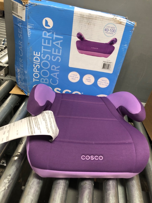 Photo 3 of Cosco Topside Child Safe Belt Positioned Backless Booster Car Seat, Purple Grape