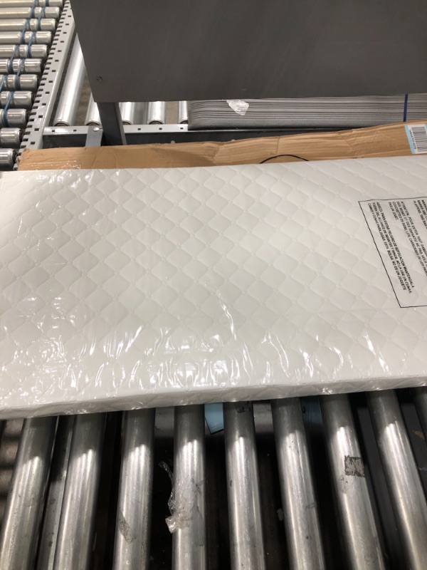 Photo 1 of Dream On Me Holly 3” Fiber Portable Crib Mattress, Greenguard Gold Certified, Waterproof Vinyl Cover, Lightweight Mini Crib Mattress, White