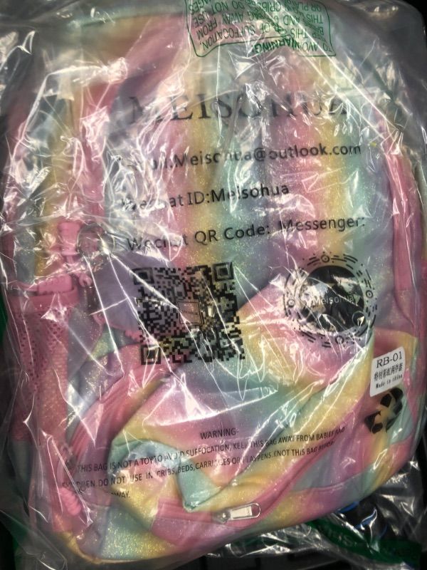 Photo 1 of glitter rainbow back pack matching pencil holder