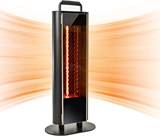 Photo 1 of EAST OAK 1200W Patio Heater, Under Table Electric Heater with Double-Sided Design Silent Heating, IP65 Waterproof Portable Outdoor Heater with Handle and Protection from Tip-Over & Overheating
