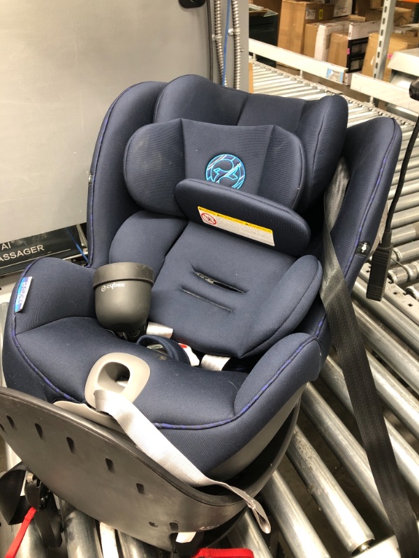 Photo 2 of Cybex Sirona S Rotating Convertible Car Seat with SensorSafe 2.1, Children Newborn to Four Years, Easy Child Load, Infant Baby Toddler Preschooler, Indigo Blue
