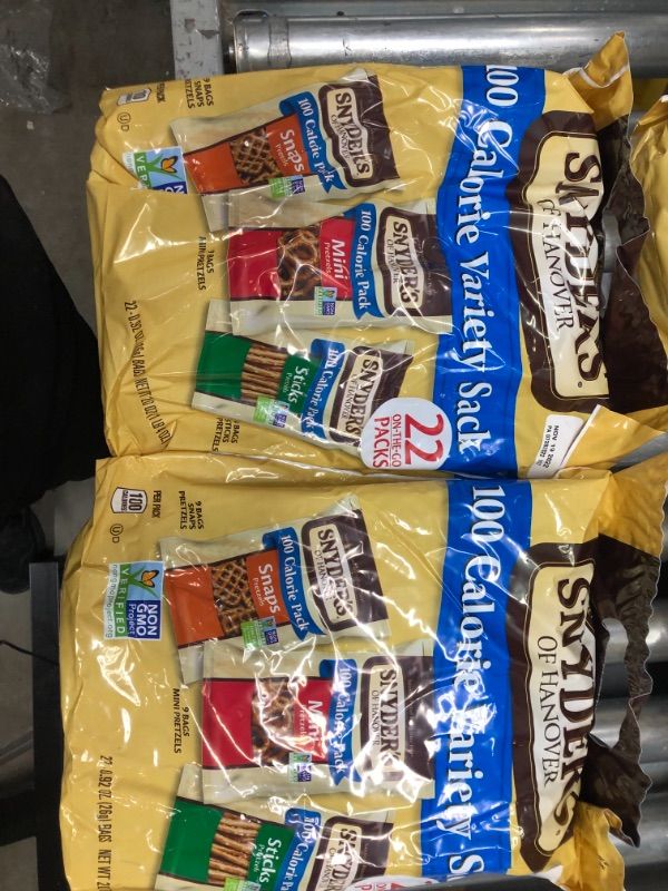 Photo 1 of 2 PACK - Snyder's of Hanover Pretzels, Variety Pack of 100 Calorie Individual Packs, 22 Ct
