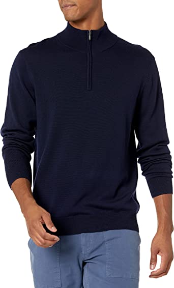 Photo 1 of Goodthreads Men's Lightweight Merino Wool Quarter-Zip Sweater X-Large 
