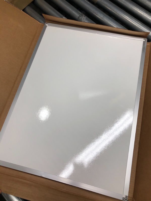 Photo 1 of Mead Dry Erase Board, Whiteboard / White Board, 24 x 18 Inches, Silver Finish Aluminum Frame (85355)
