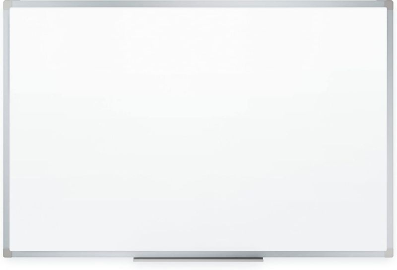 Photo 1 of Mead Dry Erase Board, Whiteboard / White Board, 24 x 18 Inches, Silver Finish Aluminum Frame (85355)
