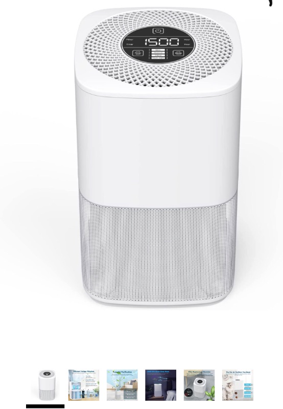 Photo 1 of Cwxwei Air Purifiers for Bedroom Home,Max Up to 825 sq ft,True H13 HEPA Filter,For Pet Dander,Smoke,Odor,Dust,Allergens,Mold,Wildfire Particles.24dB Quiet Air Purifier,Desktop Air Cleaners,SY910