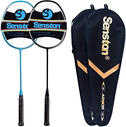 Photo 1 of Senston N80 - 2 Pack Graphite High-Grade Badminton Carrying Bag **Both Rackets Damaged For Parts only of Bags**
