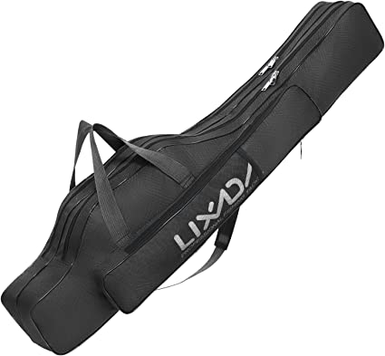 Photo 1 of Lixada Fishing Rod Case, Portable Folding Fishing Rod Case Fishing Pole Reel Storage Bag Fishing Gears Organizer 130cm
