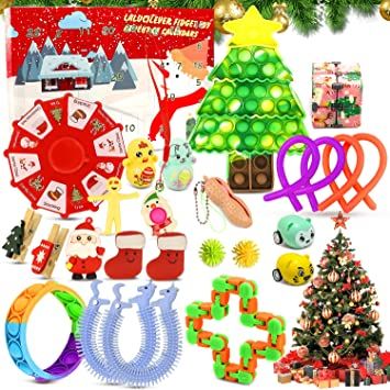 Photo 1 of Advent Calendar 2022, Lalucilever 25 Days Christmas Holiday Countdown Advent Calendars, Christmas Pop Fidget Toy Set Gift Box, Surprise Party Toy Gifts for Toddler Kids Teens Girls Age 3-12 Year Old.
