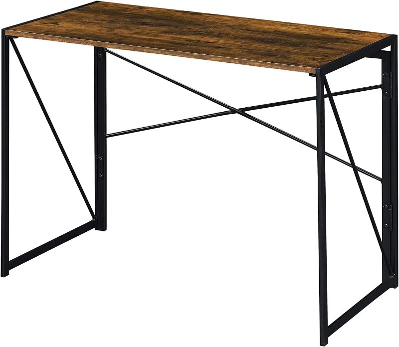 Photo 1 of **WOOD IS DIFFERENT**
Convenience Concepts Xtra Folding Desk, Barnwood/Black
