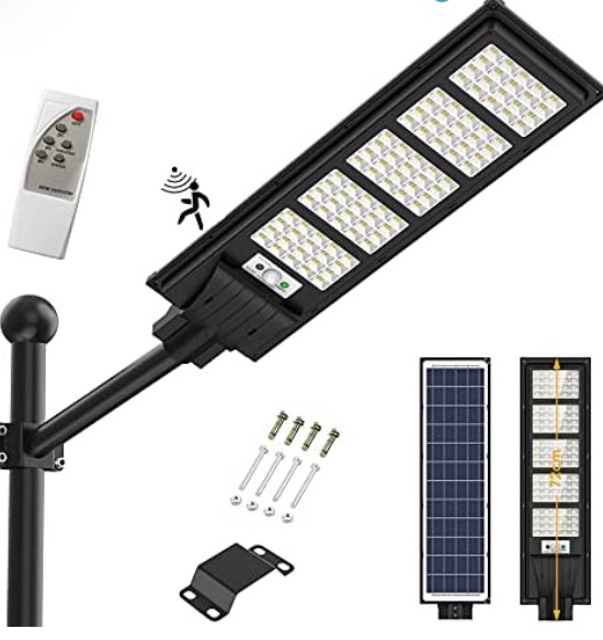 Photo 1 of ***PARTS ONLY*** 350W Solar Street Light Outdoor, 400LED Solar Flood Lights Outdoor Dusk to Dawn Motion Sensor, with Remote Control & Bracket, Security Solar Outdoor Lights IP66 Waterproof Lamp for Yard Garden Street

