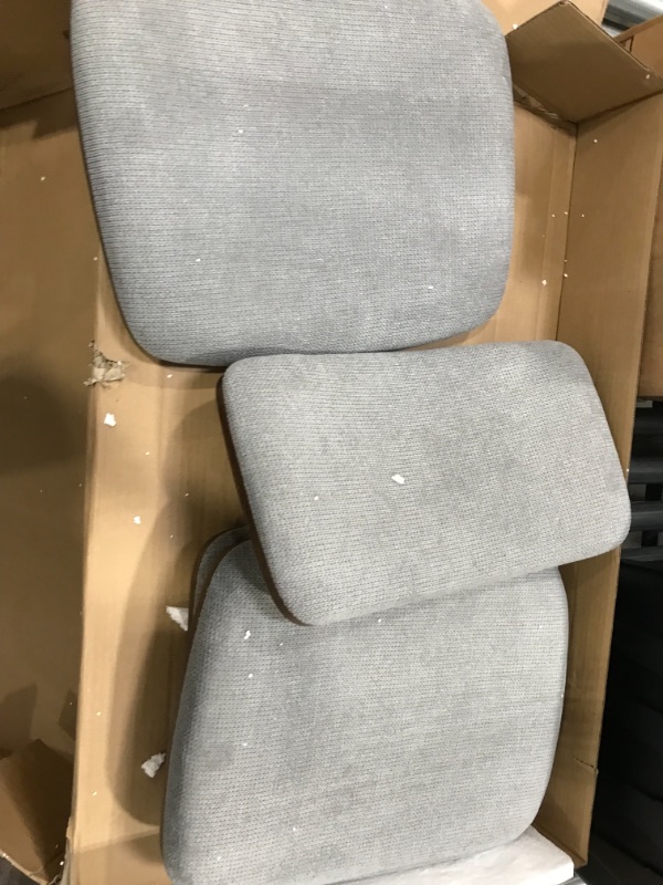 Photo 1 of Armen Living 2 pack Armless Chairs, Grey and Brown 