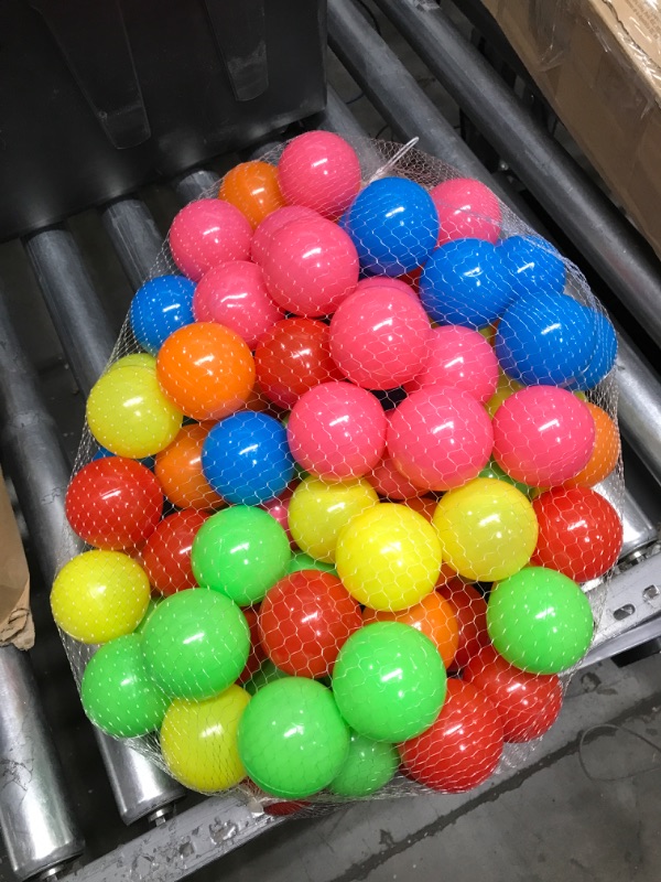 Photo 2 of 50 Soft Plastic Mini Ball Pit Balls w/ 8 Vibrant Colors - Crush Proof, No Sharp Edges, Non Toxic, Phthalate & BPA Free for Baby Toddler Ball Pit, Play Tents & Tunnels Indoor & Outdoor
