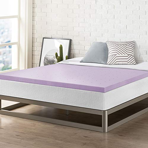 Photo 1 of Best Price Mattress 2 Inch Ventilated Memory Foam Mattress Topper, Soothing Lavender Infusion, CertiPUR-US Certified, Short Queen
