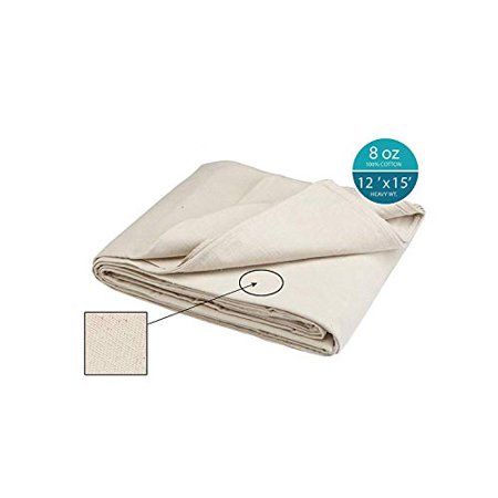 Photo 1 of Simpli-Magic 12x15 79113 Canvas Drop Cloth (Size: 12 X 15) for All Purpose Use Ideal for Floor Protection Curtains DIY Projects and Furniture
