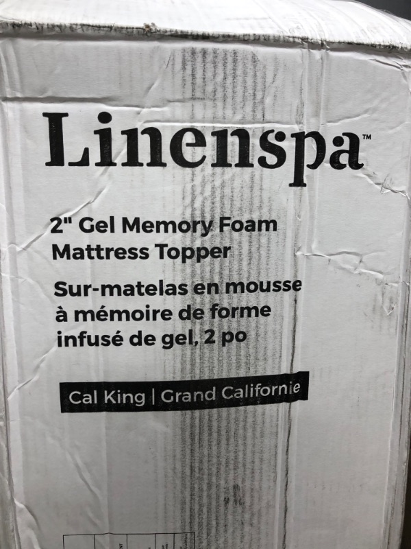 Photo 3 of Linenspa 2 Inch Memory Foam Mattress Topper, Gel Infused California King Mattress Topper, CertiPUR-US Certified California King 2 Inch Topper Only