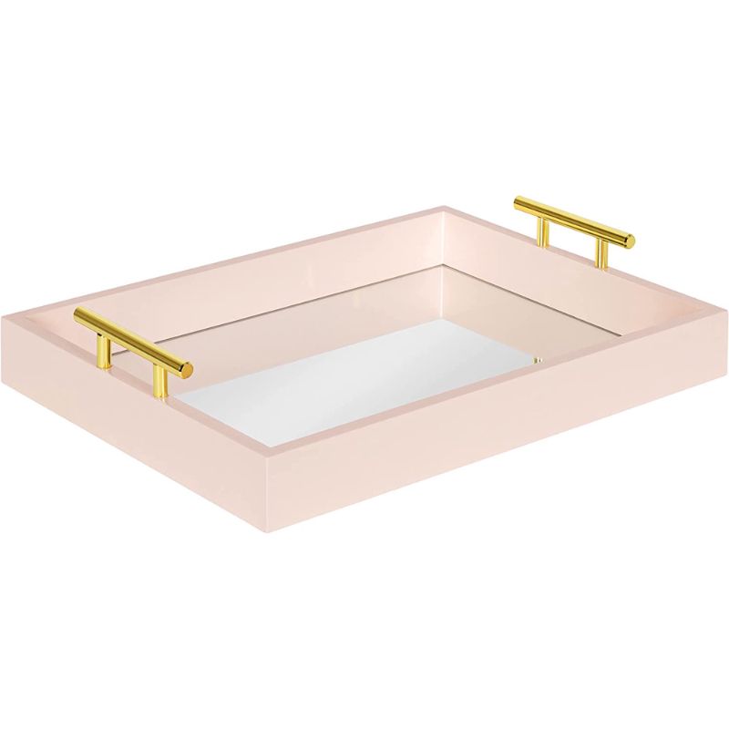 Photo 1 of Lipton Mir Tray 16.5x12.25 Pink/Gld- 1
