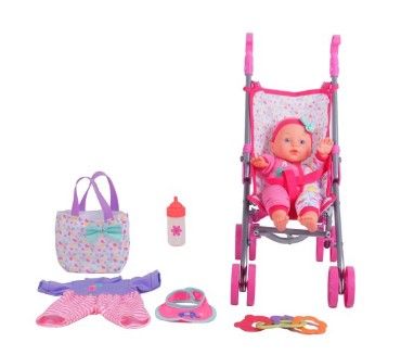 Photo 1 of Dream Collection 12" Baby Doll Care Gift Set with Stroller
