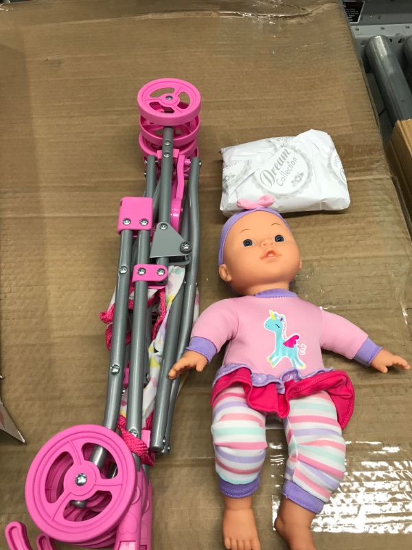 Photo 2 of Dream Collection 12" Baby Doll Care Gift Set with Stroller
