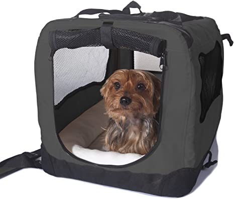Photo 1 of 2PET Folding Soft Dog Crate for Indoor, Travel, Training for Pets up to 15 lbs Small 20 Inches Beige
