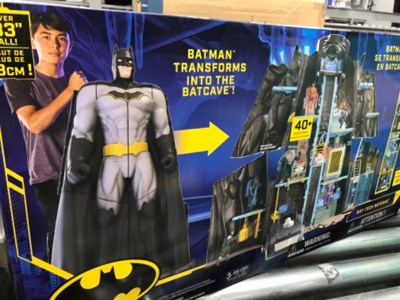 Photo 3 of DC Comics Batman, Bat-Tech Batcave, Giant Transforming Playset with Exclusive 4” Batman Figure and Accessories, Kids Toys for Boys Aged 4 and Up