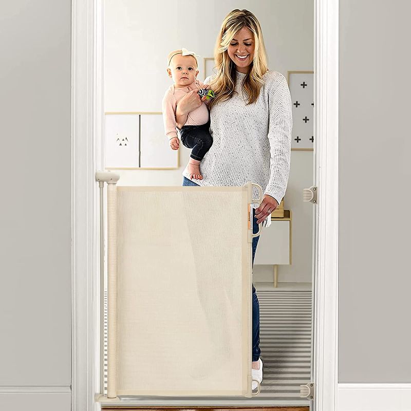 Photo 1 of 
Momcozy Retractable Baby Gate, 33" Tall, Extends up to 55" Wide, Child Safety Baby Gates for Stairs, Doorways, Hallways, Indoor, Outdoor
