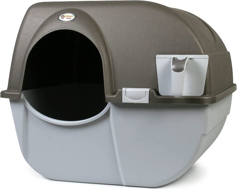 Photo 1 of Omega Paw NRA15 Self Cleaning Litter Box Regular Size,Grey