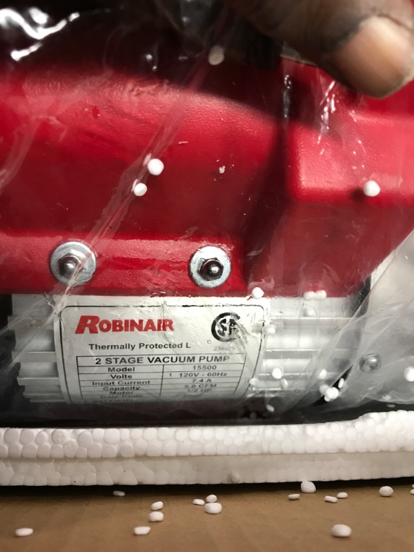 Photo 3 of Robinair (15500) VacuMaster Economy Vacuum Pump - 2-Stage, 5 CFM , Red