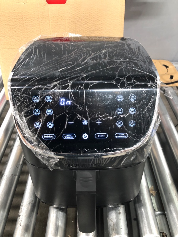 Photo 2 of Gourmia Air Fryer Oven Digital Display 7 Quart Large AirFryer Cooker 12 Touch Cooking Presets, XL Air Fryer Basket 1700w Power Multifunction GAF716 Black and Stainless Steel Accents FRY FORCE 360°