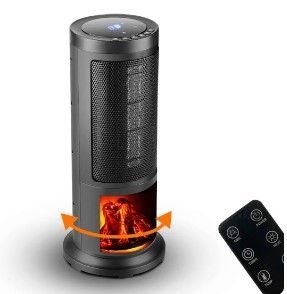 Photo 1 of Ainfox Electric Heater, two-speed HEATING and Overheat Protection with Timing Function, Can Shake The Head at 45 Degrees, Black