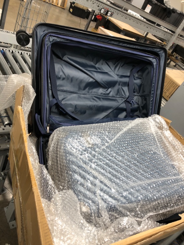 Photo 6 of LUGGEX All Expandable Hard Shell Luggage Sets with Spinner Wheels - 100% PC 3 Piece Suitcase Set - 4 Aluminum Corner for Hassle-Free Travel (Navy Blue Luggage Sets) 3-Piece Set (20/24/28) Navy Blue