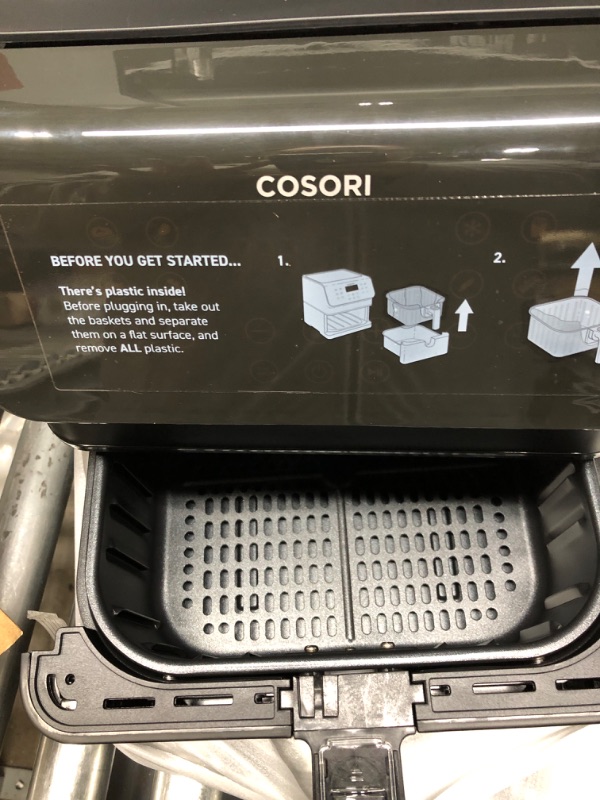 Photo 4 of **** TESTED***COSORI Pro II Air Fryer Oven Combo, 5.8QT Max Xl Large Cooker with 12 One-Touch Savable Custom Functions, Cookbook and Online Recipes, Nonstick and Dishwasher-Safe Detachable Square Basket Pro ? BLACK