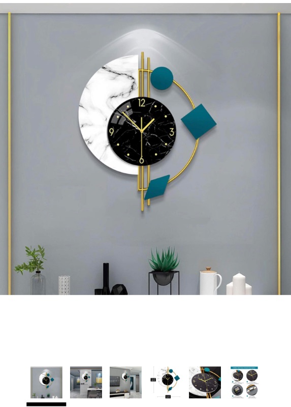 Photo 1 of Living Room Decor Modern Silent Wall Clocks Battery Operated