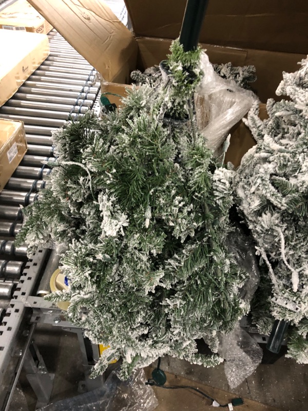 Photo 1 of 9 ft Starry Light Flocked Christmas Tree
