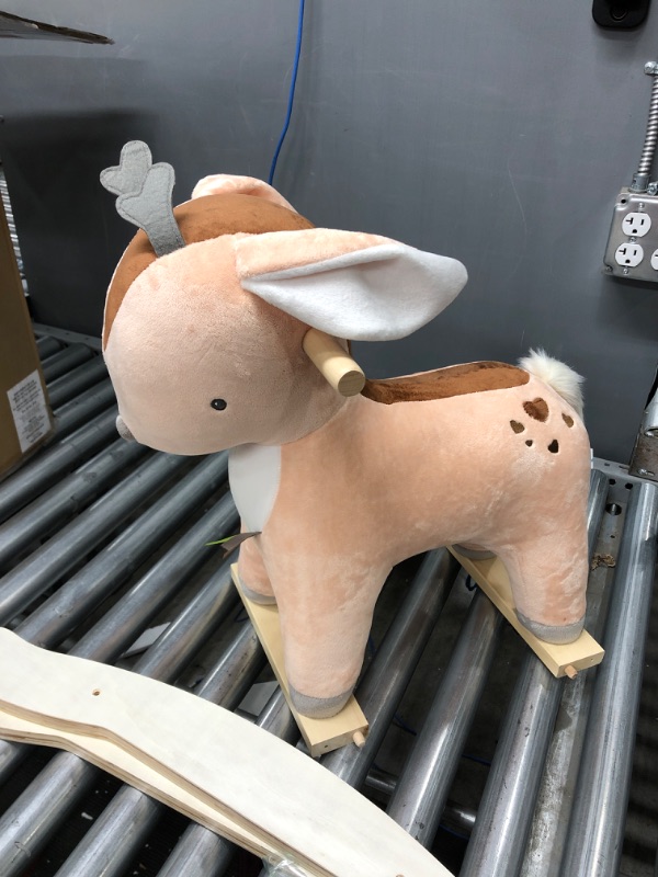 Photo 3 of labebe ?New Baby Rocking Horse Plush, Male Fawn Rocker Toy for Child 1-3 Years, Rocking Horse/Fawn Rocking Horse/Deer Rocker/Reindeer Rocking Horse/Riding Horse/Stuffed Animal Rocker (NO Music) Brown