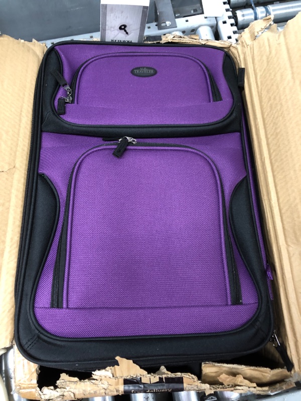 Photo 2 of U.S. Traveler Rio 2-Piece Carry-on Luggage Set Purple
