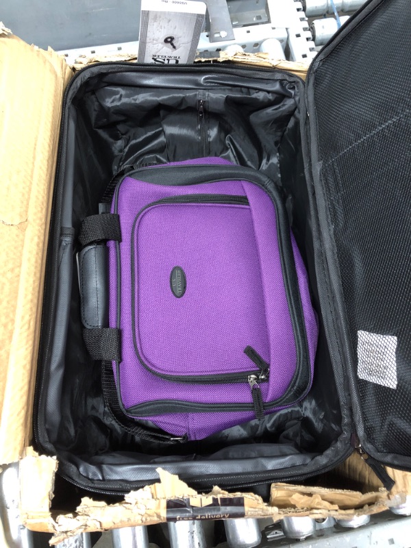 Photo 3 of U.S. Traveler Rio 2-Piece Carry-on Luggage Set Purple
