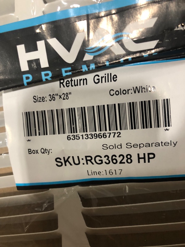 Photo 2 of 36" x 28" Return Air Grille - Sidewall and Ceiling - HVAC Vent Duct Cover Diffuser - [White] [Outer Dimensions: 37.75w X 29.75"h] 36 x 28 White